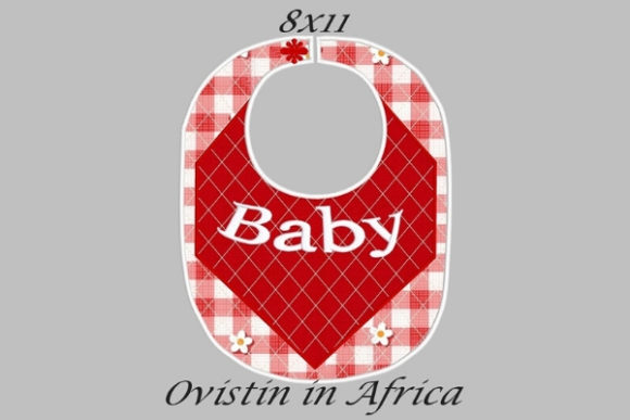 A Gingham Baby Bib Design for Personalized Gift Magic