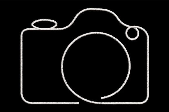 A Minimalist Camera Embroidery Design for Modern Projects