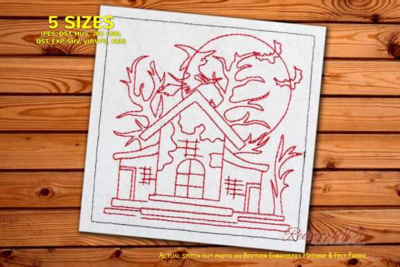 A Practical Review of the Cartoon Haunted House Embroidery Design