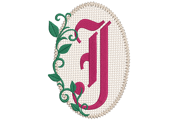 An Embroidery Designer's Review of Olde English Monogram Letter J