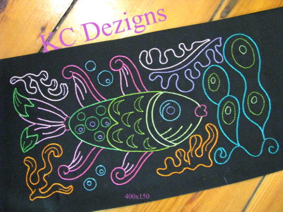 An Embroidery Designer's Review of the Colourline Fish Design