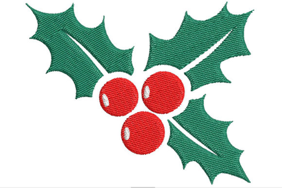Cute Christmas Holly Leaves Embroidery Review