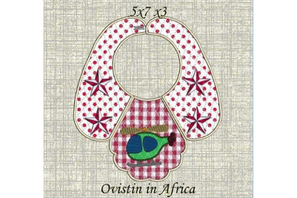 Cute Helicopter Baby Bib Embroidery Design Review