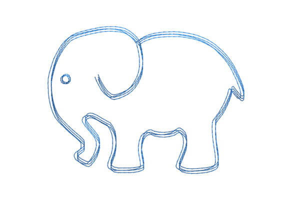 Elephant Scribble Stitch: A Playful Design for Boutique Apparel