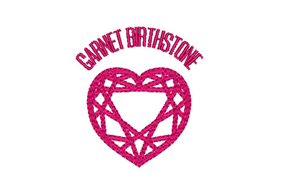 Garnet Birthstone Heart Review for Business Merchandise