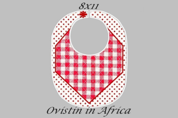 Red Gingham Baby Bib Embroidery Design Review