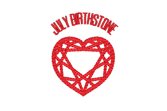 Ruby Birthstone Faceted Heart: A Boutique Embroidery Review